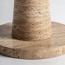 Mesa auxiliar de mármol y hierro en color beige – detalle