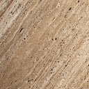 Mesa auxiliar de mármol y hierro en color beige – detalle