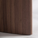 Mesa auxiliar de MDF y chapa de roble en color chocolate brillo – detalle