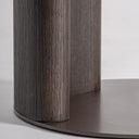 Mesa auxiliar de MDF y madera contrachapada en color marrón – detalle