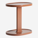 Mesa auxiliar de MDF y madera de haya en color marrón