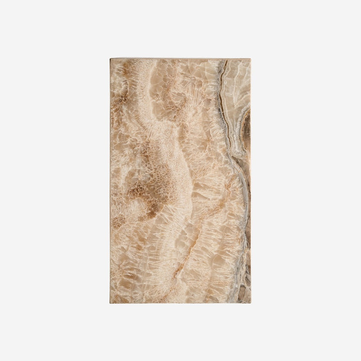 Mesa auxiliar de ónix en color beige