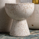 Mesa auxiliar de terrazo en color blanco 38 x 45 cm – detalle
