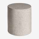 Mesa auxiliar de terrazo en color blanco 40 x 50 cm
