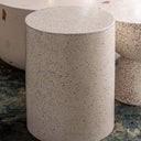 Mesa auxiliar de terrazo en color blanco 40 x 50 cm – detalle