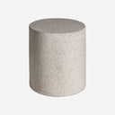 Mesa auxiliar de terrazo en color blanco 40 x 50 cm