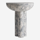 Mesa auxiliar de terrazo en color gris
