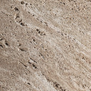Mesa auxiliar de travertino y madera de mango en color beige mate 50 x 46 x 56 cm – detalle