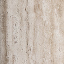 Mesa auxiliar de travertino y madera de mango en color beige mate 60 x 35 x 56 cm – detalle
