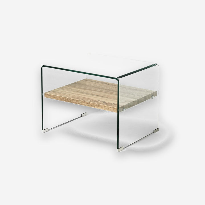 M Sidney glass side table