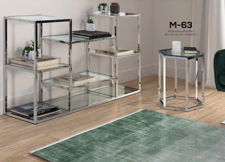 Mesa auxiliar Tokio acero