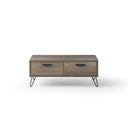 Mesa de centro de laminado nogal y patas de metal, foto de producto (2)