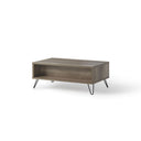 Mesa de centro de laminado nogal y patas de metal, foto de producto (3)