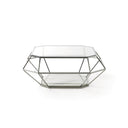 Mesa de centro octogonal de cristal transparente, foto de producto