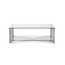 Mesa de centro rectangular de cristal templado transparente, foto de producto (2)