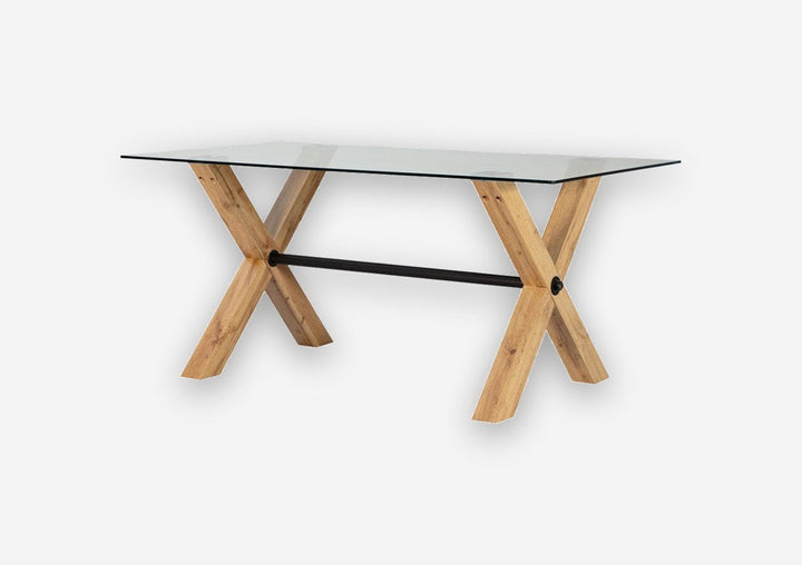 Glass dining table