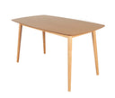 Mesa de comedor de chapa de roble natural y patas de madera, 140 x 90 cm, foto de producto (3)
