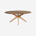 Mesa de comedor de chapa de roble natural, 180 x 110 cm