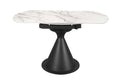 Mesa de comedor de porcelánico blanca y patas de metal, 80 cm, foto de producto (4)