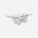 Mesa comedor rectangular cristal templado y acero cromado - Mesa de comedor - El Workshop-