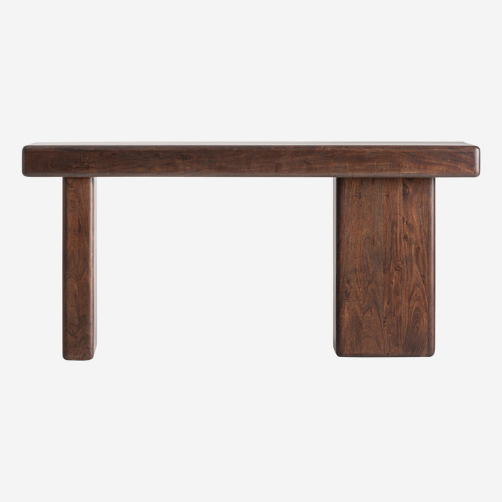 Mesa consola de madera de acacia en color marrón 180 x 44 x 85 cm