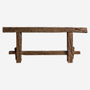 Mesa consola de madera de mango reciclada en color marrón envejecido