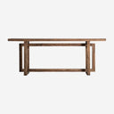 Mesa consola de madera de olmo en color marrón