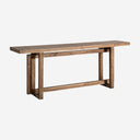 Mesa consola de madera de olmo en color marrón