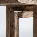 Mesa consola de madera de olmo en color marrón – detalle