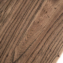 Mesa consola de madera de olmo en color marrón – detalle