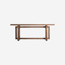 Mesa consola de madera de olmo en color marrón