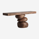Mesa consola de madera de suar en color marrón 180 x 45 x 78 cm