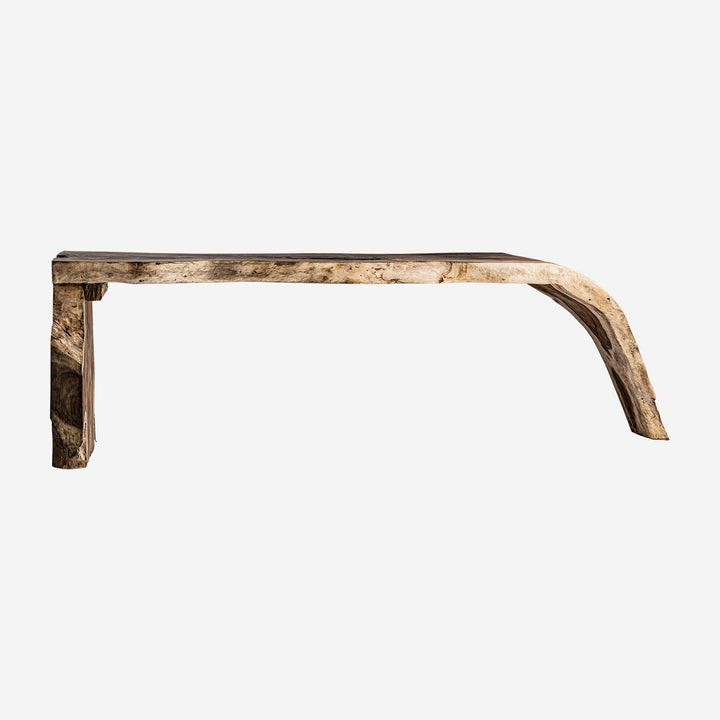 Mesa consola de madera de suar en color marrón 220 x 80 x 79 cm