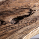 Mesa consola de madera de suar en color marrón 220 x 80 x 79 cm – detalle