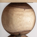 Mesa consola de madera de suar en color marrón de líneas contemporáneas 200 x 45 x 80 cm – detalle