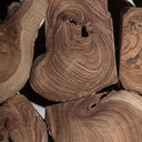 Mesa consola de madera de teca en color marrón – detalle