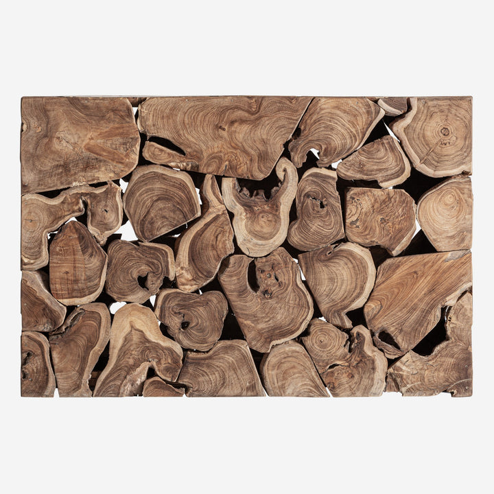 Mesa consola de madera de teca en color marrón