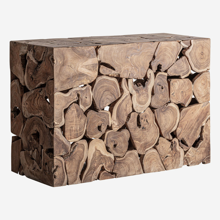 Mesa consola de madera de teca en color marrón