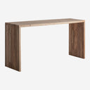 Mesa consola de madera de teca reciclada en color marrón 180 x 45 x 86 cm