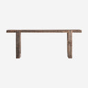 Mesa consola de madera recuperada en color marrón 200 x 45 x 76 cm