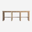 Mesa consola de madera recuperada en color marrón 230 x 57 x 83 cm