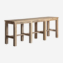 Mesa consola de madera recuperada en color marrón 230 x 57 x 83 cm