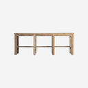 Mesa consola de madera recuperada en color marrón 230 x 57 x 83 cm