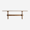 Mesa consola de madera recuperada en color marrón natural
