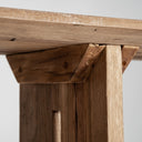 Mesa consola de madera recuperada en color marrón natural – detalle