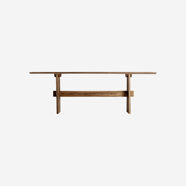Mesa consola de madera recuperada en color marrón natural