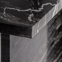 Mesa consola de mármol – Negro veteado – detalle