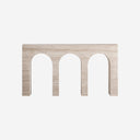 Mesa consola de travertino en color beige 150 x 35 x 80 cm