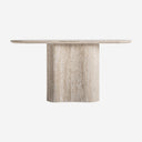 Mesa consola de travertino en color beige 160 x 45 x 80 cm