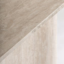 Mesa consola de travertino en color beige 160 x 45 x 80 cm – detalle